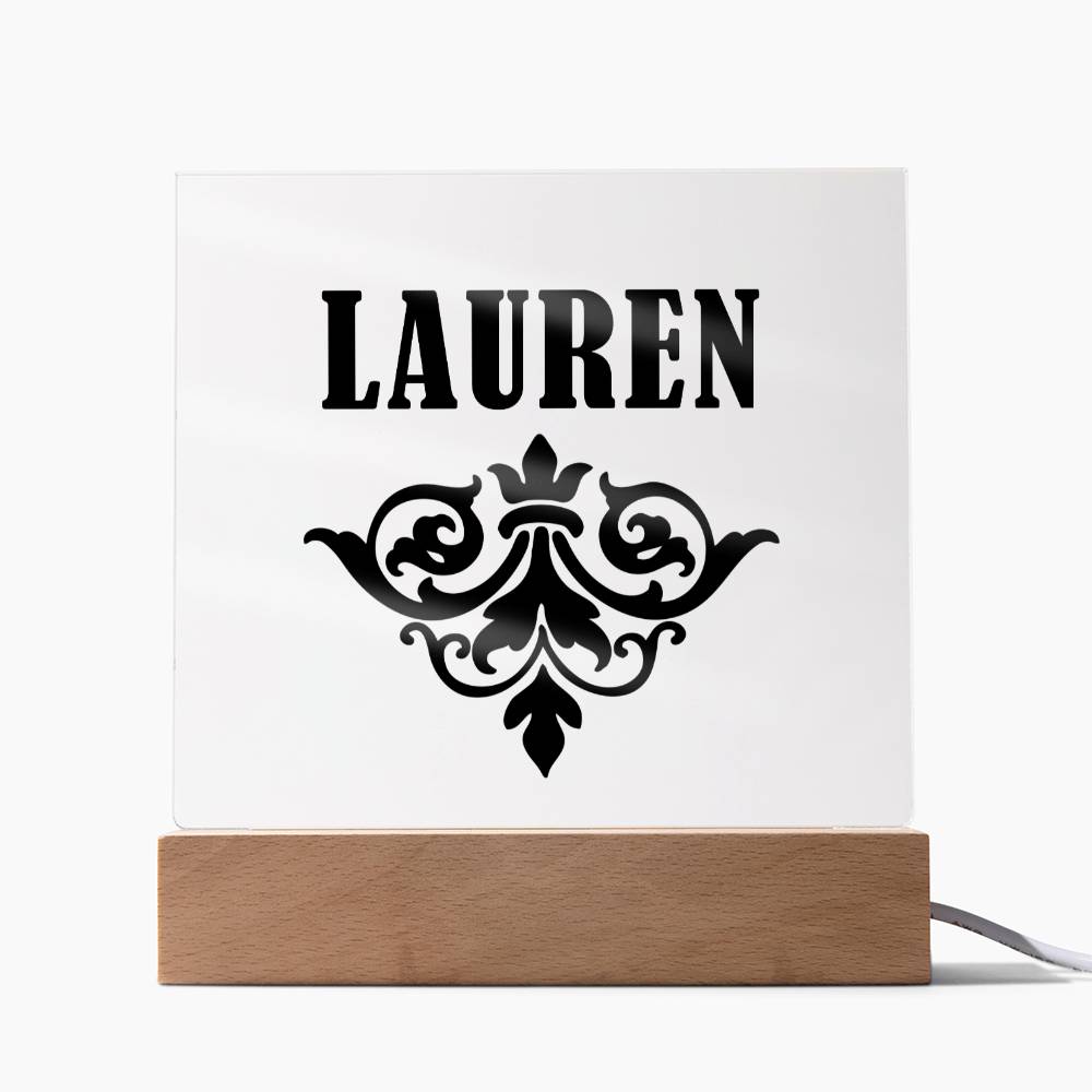 Lauren v01 - Square Acrylic Plaque