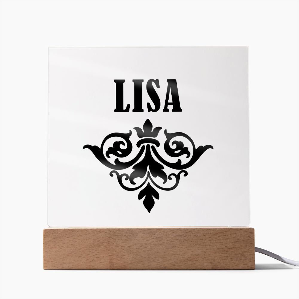 Lisa v01 - Square Acrylic Plaque