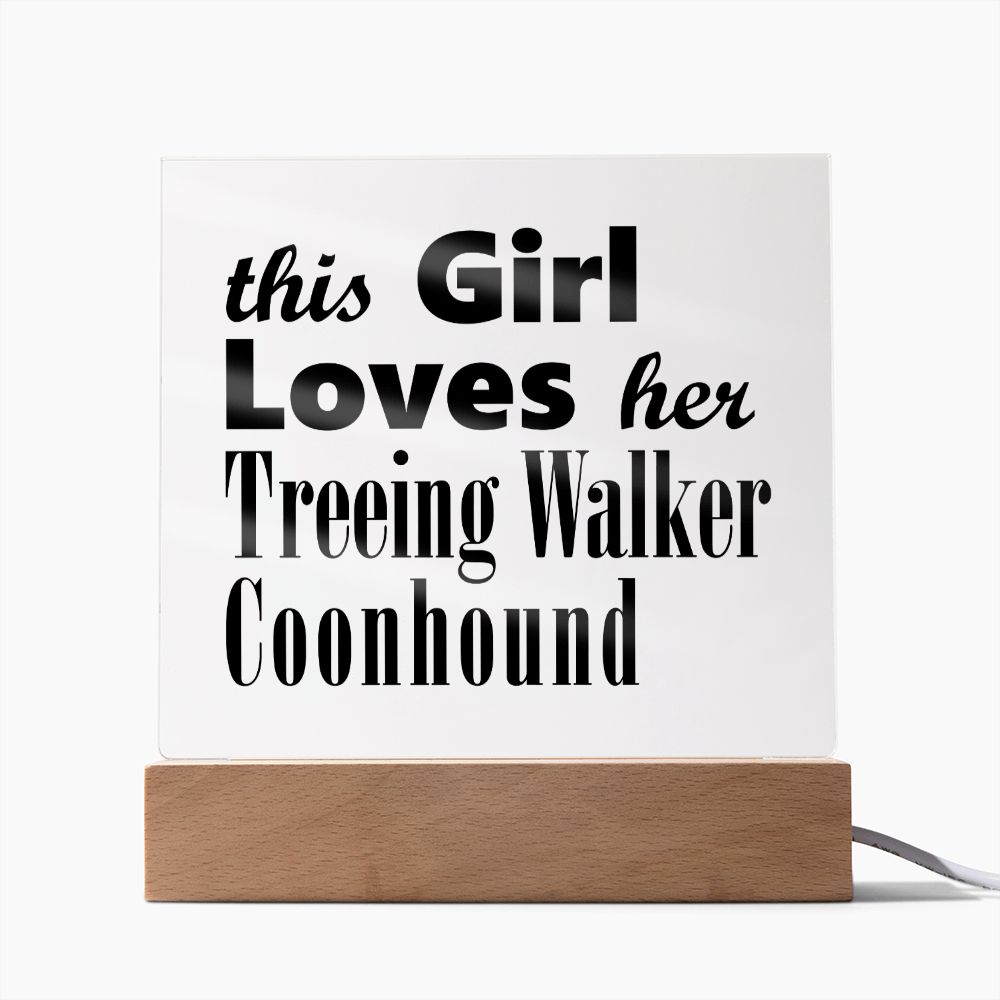 Treeing Walker Coonhound - Square Acrylic Plaque