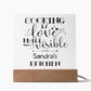 Sandra's Kitchen - Cooking Is Love - Square Acrylic Plaque