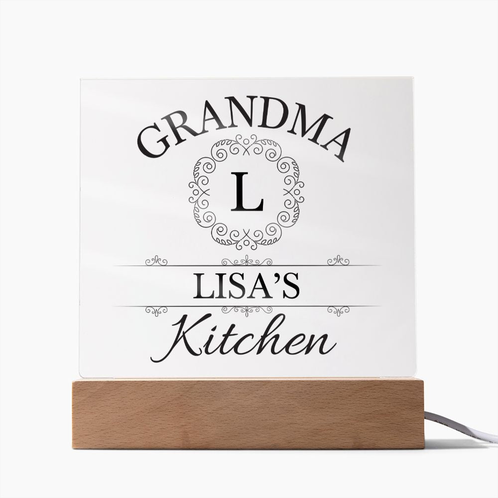 Grandma Lisa's Kitchen - Square Acrylic Plaque