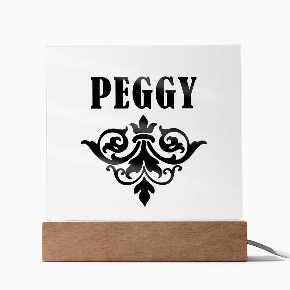 Peggy v01 - Square Acrylic Plaque