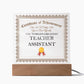 World's Greatest Teacher Assistant - Square Acrylic Plaque