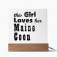Maine Coon - Square Acrylic Plaque