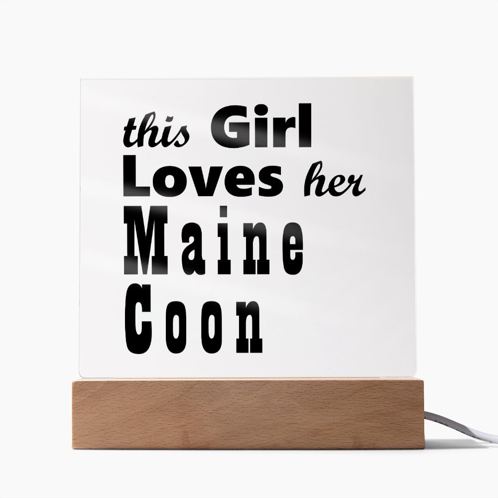 Maine Coon - Square Acrylic Plaque