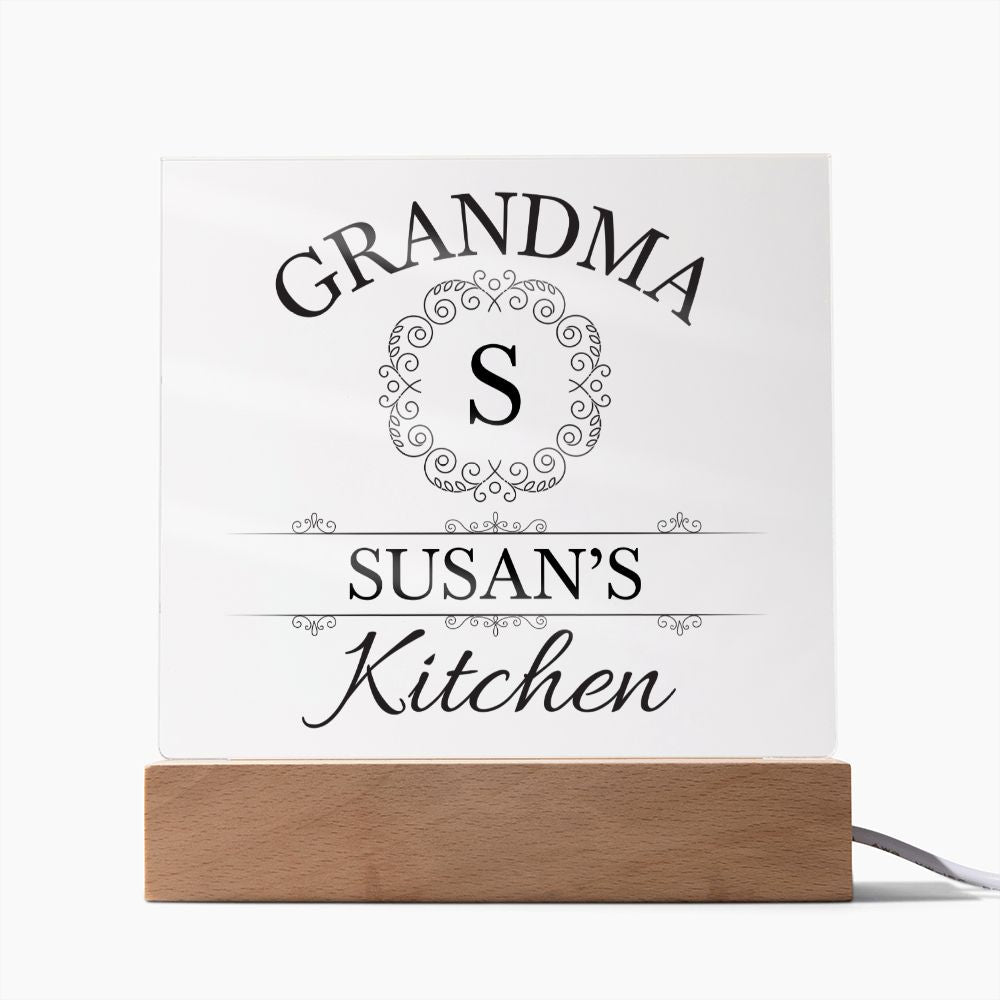 Grandma Susan's Kitchen - Square Acrylic Plaque