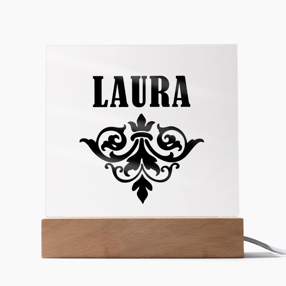 Laura v01 - Square Acrylic Plaque
