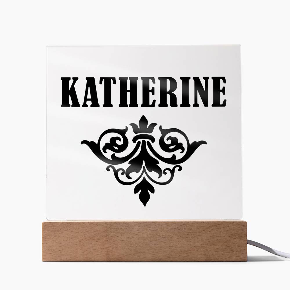 Katherine v01 - Square Acrylic Plaque
