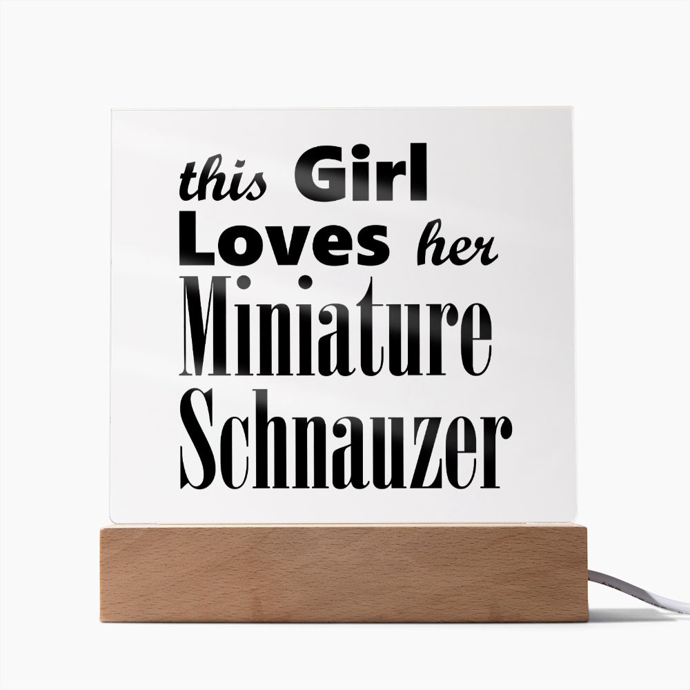 Miniature Schnauzer - Square Acrylic Plaque