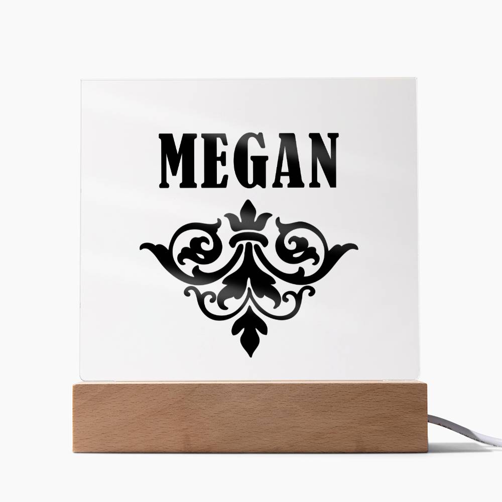 Megan v01 - Square Acrylic Plaque