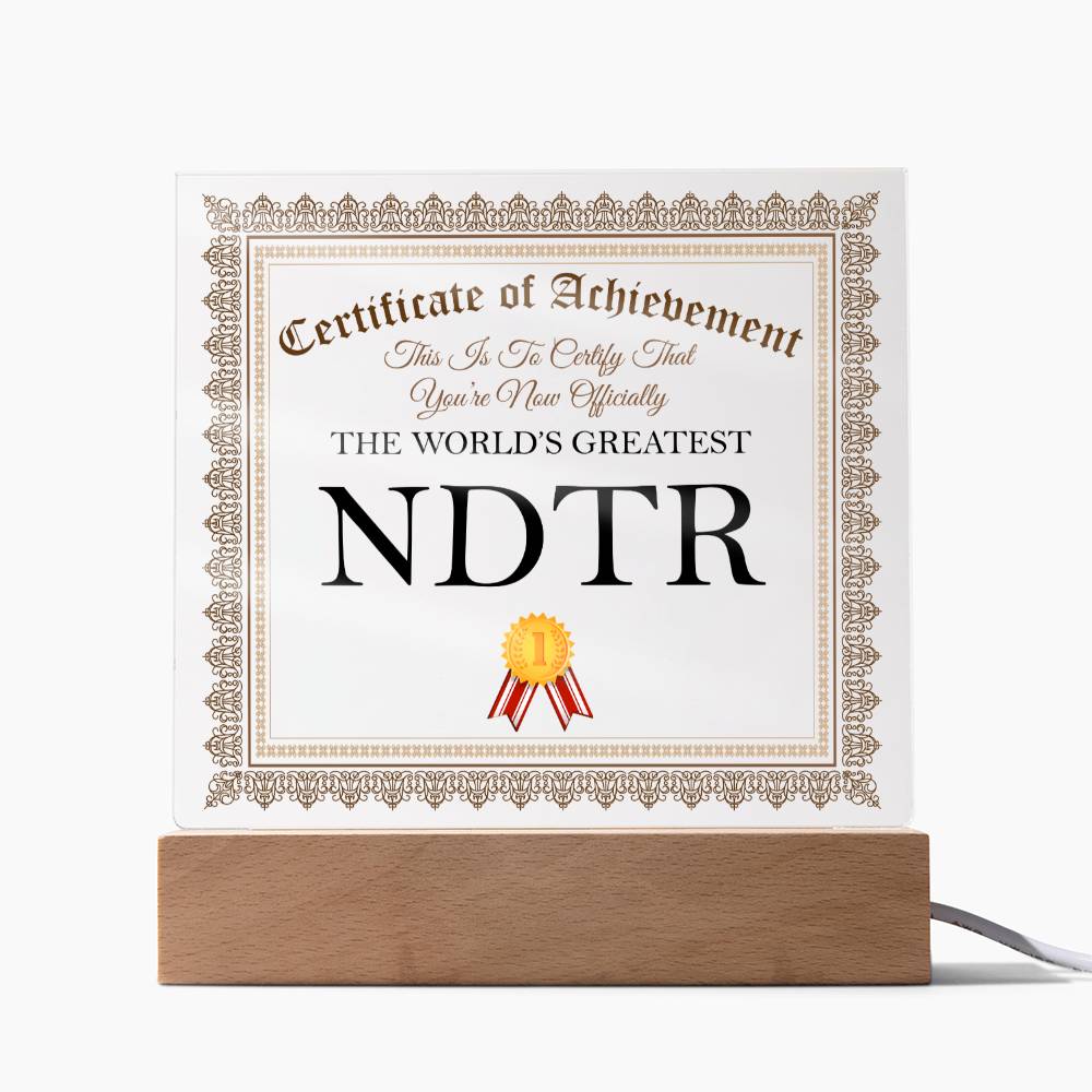 World's Greatest NDTR - Square Acrylic Plaque