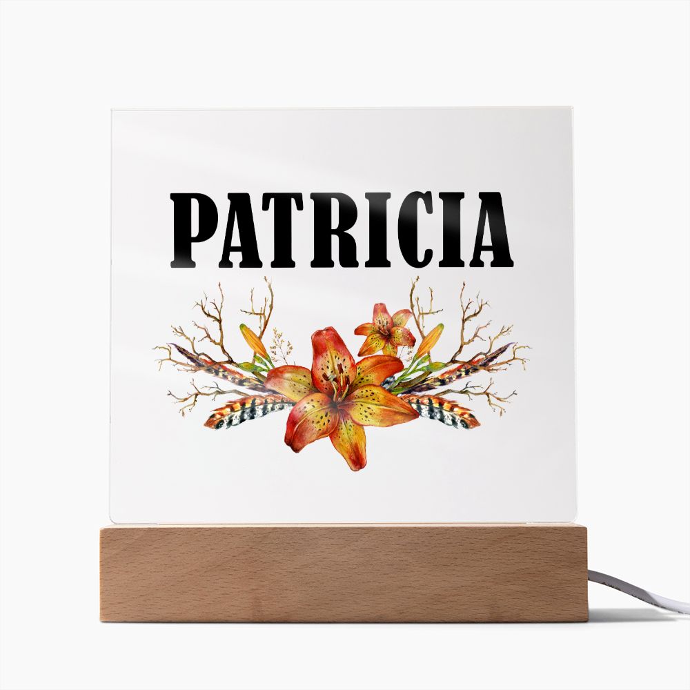 Patricia v3 - Square Acrylic Plaque