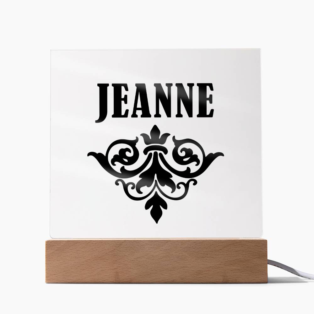 Jeanne v01 - Square Acrylic Plaque