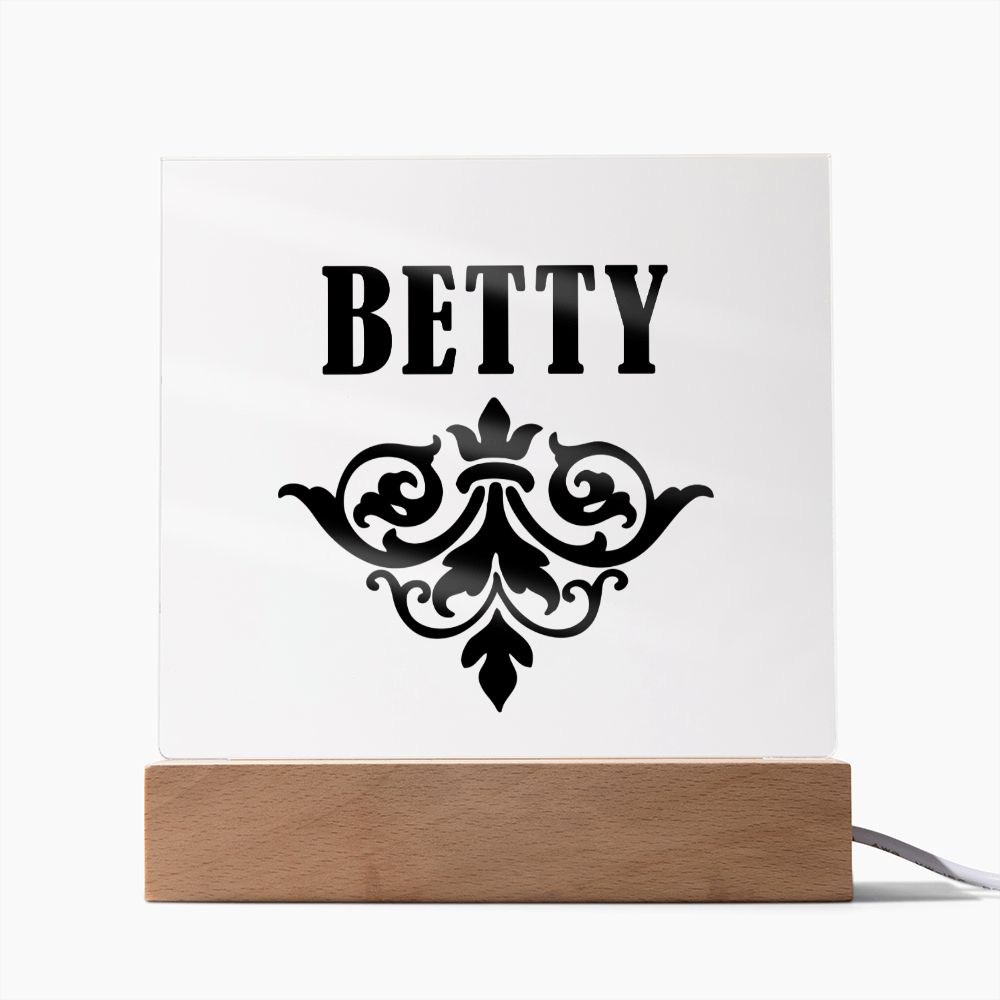 Betty v01 - Square Acrylic Plaque