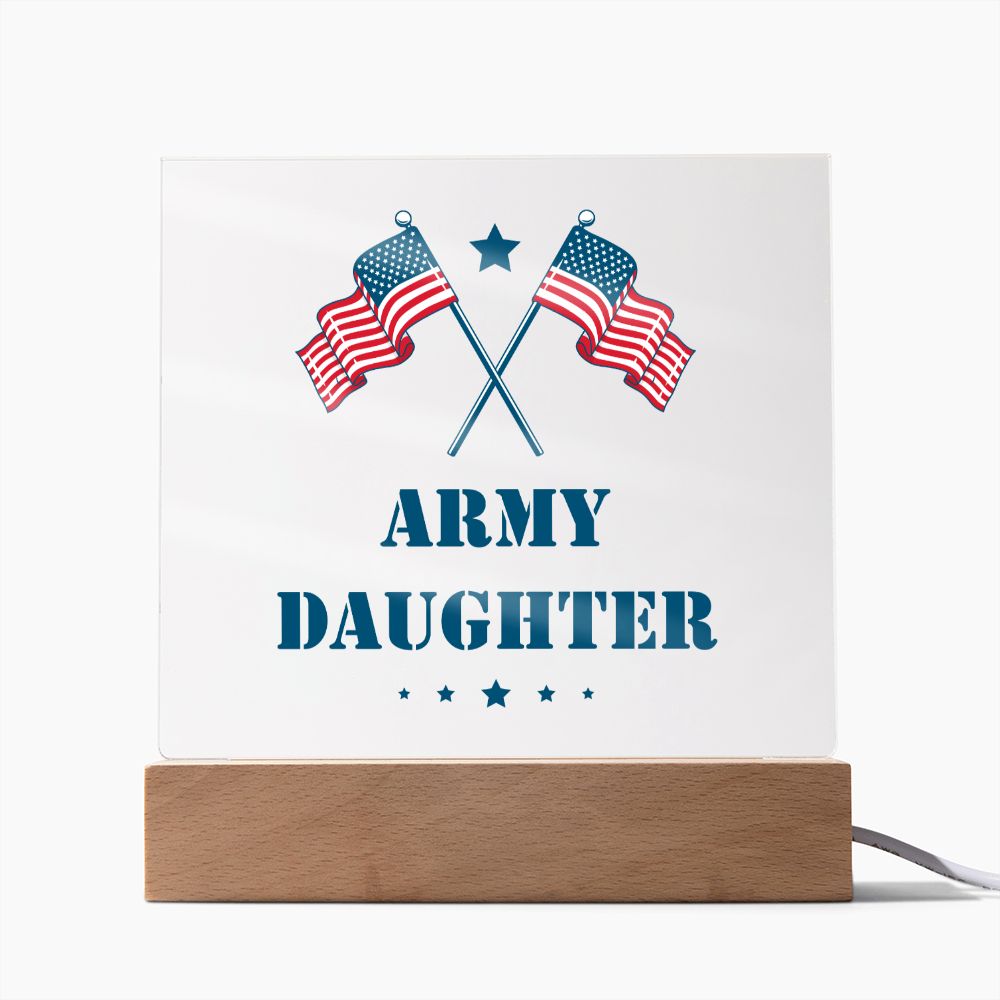 Army Daughter - Square Acrylic Plaque