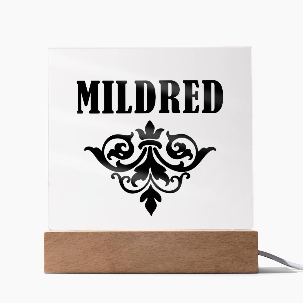 Mildred v01 - Square Acrylic Plaque