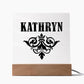 Kathryn v01 - Square Acrylic Plaque