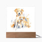 Dog Mom (Watercolor) 01 - Square Acrylic Plaque