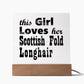 Scottish Fold Longhair - Square Acrylic Plaque