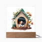 Dog Sleeping (Watercolor) 04 - Square Acrylic Plaque