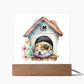 Dog Sleeping (Watercolor) 07 - Square Acrylic Plaque