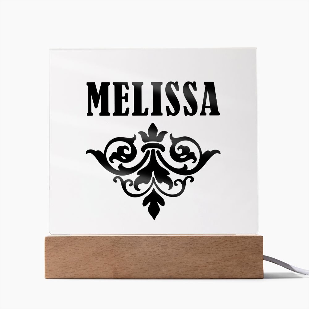 Melissa v01 - Square Acrylic Plaque