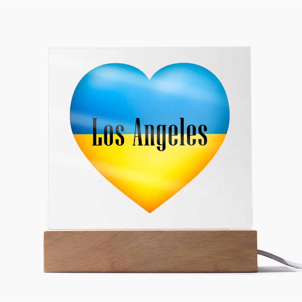 Ukrainian In Los Angeles - Square Acrylic Plaque