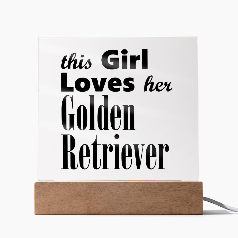 Golden Retriever - Square Acrylic Plaque