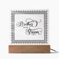 Brother of the Groom (Black) - Square Acrylic Plaque