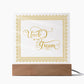 Uncle of the Groom (Gold) - Square Acrylic Plaque