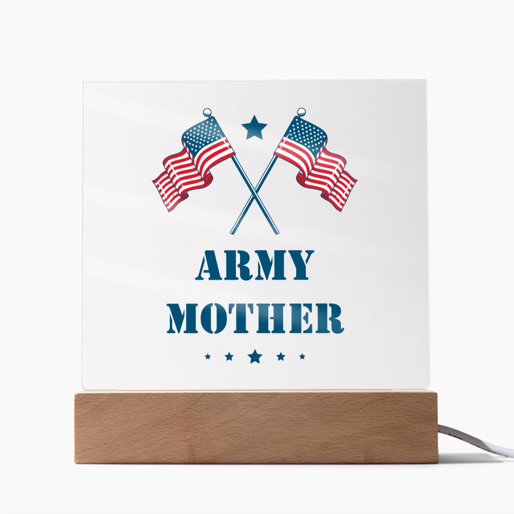 Army Mother - Square Acrylic Plaque