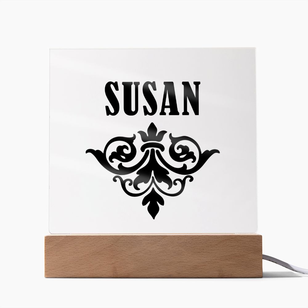 Susan v01 - Square Acrylic Plaque