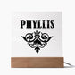 Phyllis v01 - Square Acrylic Plaque