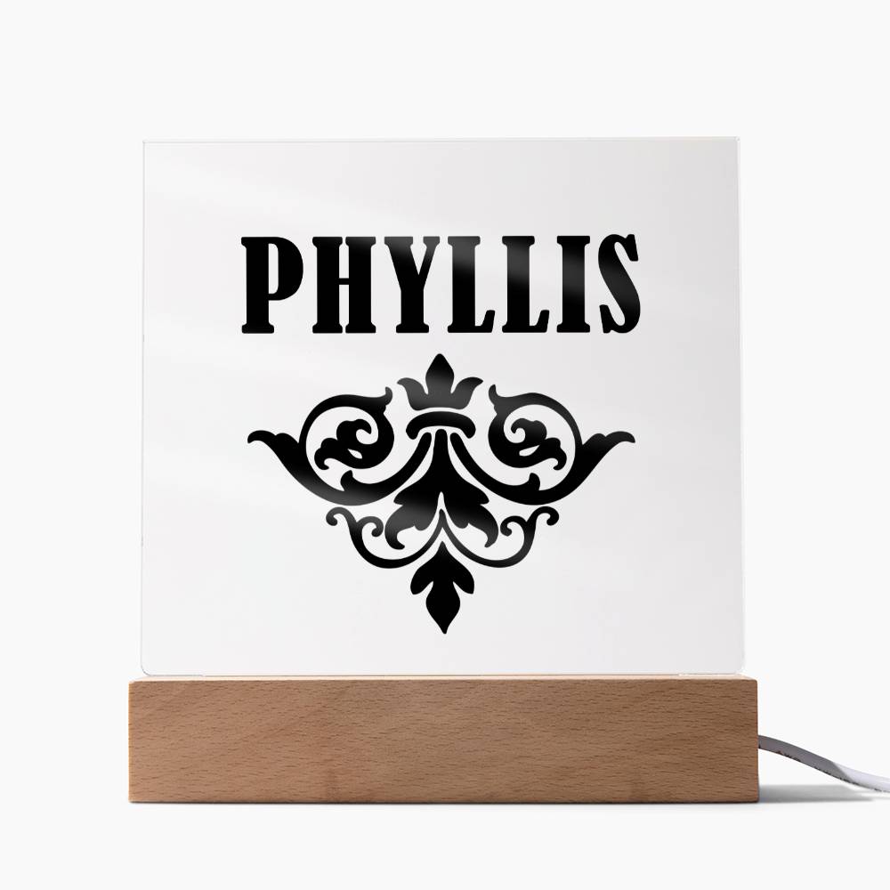 Phyllis v01 - Square Acrylic Plaque
