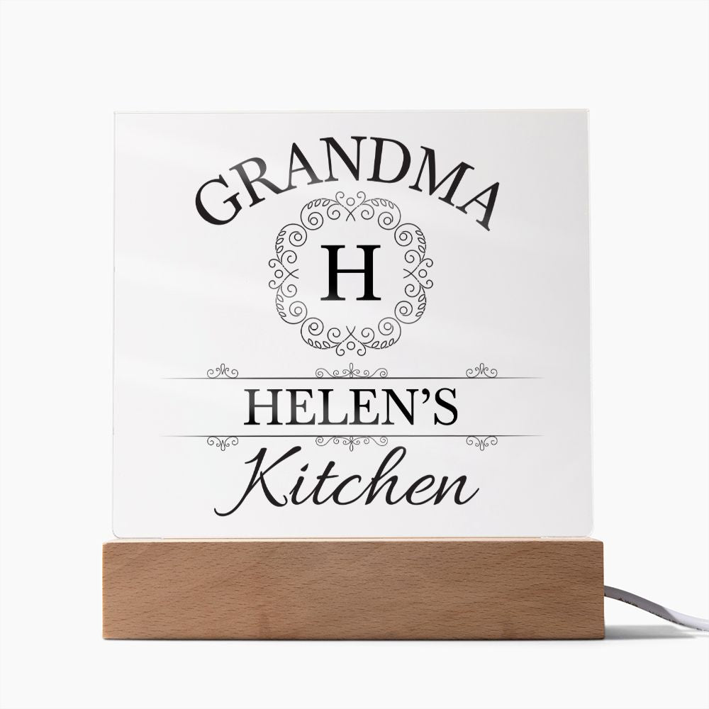 Grandma Helen's Kitchen - Square Acrylic Plaque