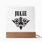 Julie v01 - Square Acrylic Plaque