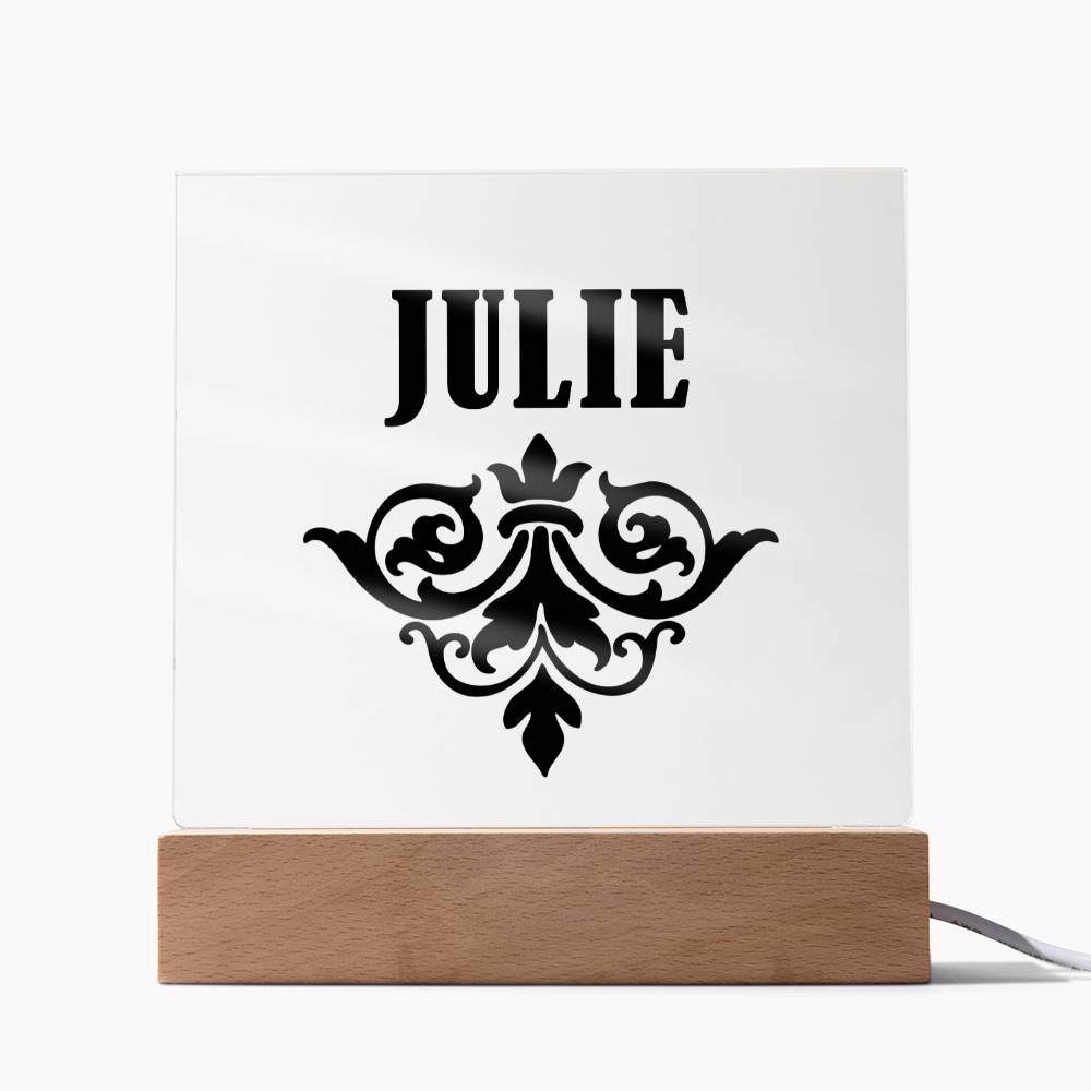 Julie v01 - Square Acrylic Plaque