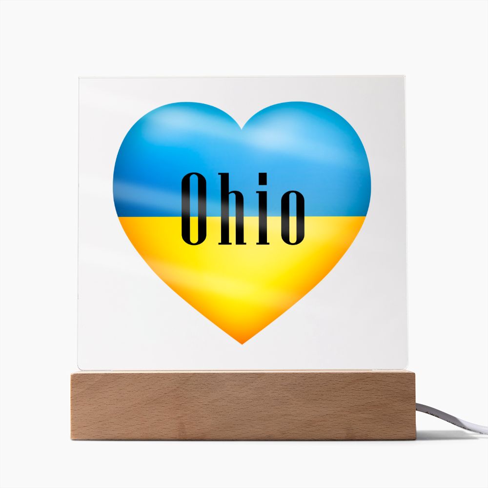 Ukrainian In Ohio - Square Acrylic Plaque