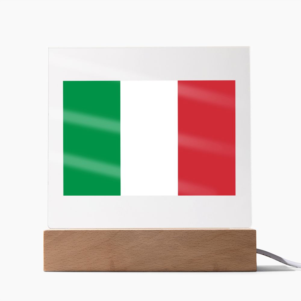 Italian Flag - Square Acrylic Plaque