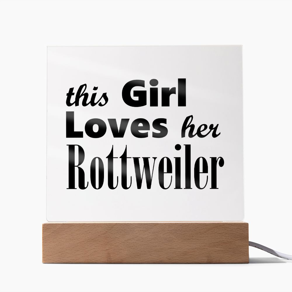 Rottweiler - Square Acrylic Plaque