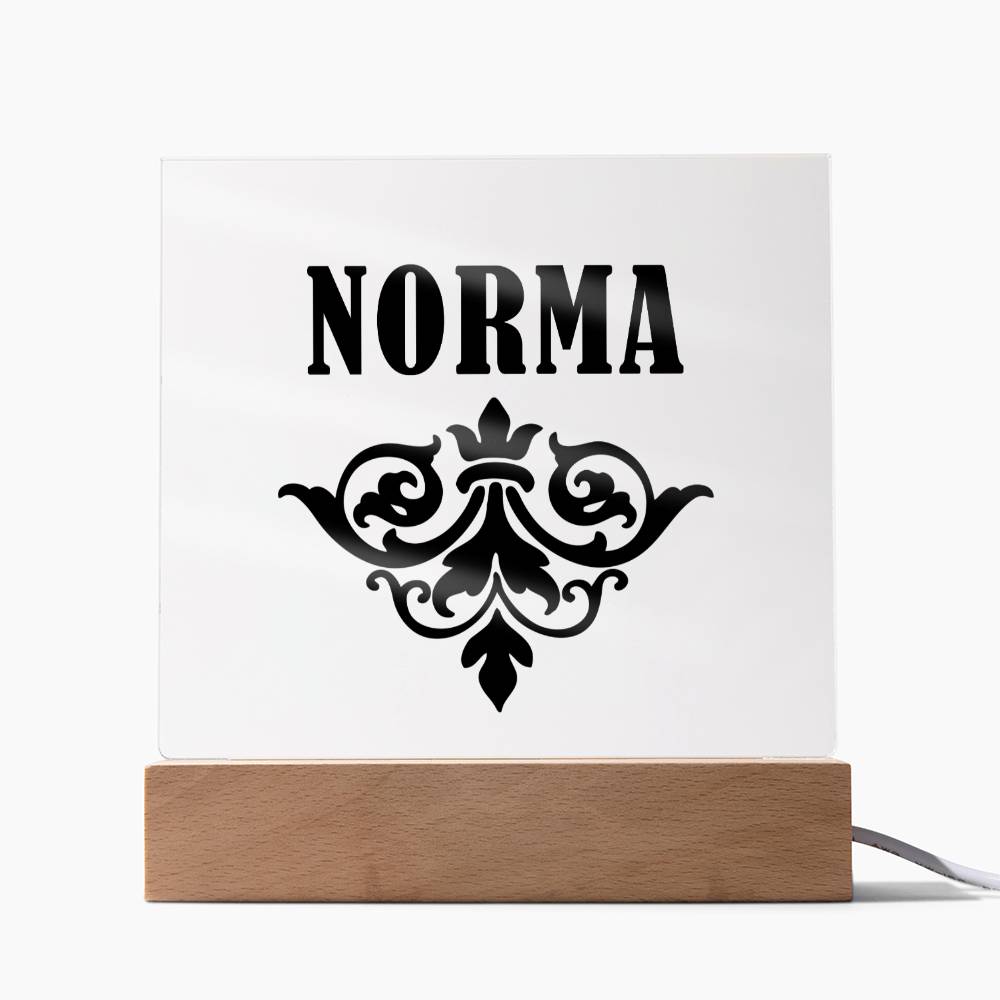 Norma v01 - Square Acrylic Plaque