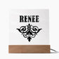 Renee v01 - Square Acrylic Plaque