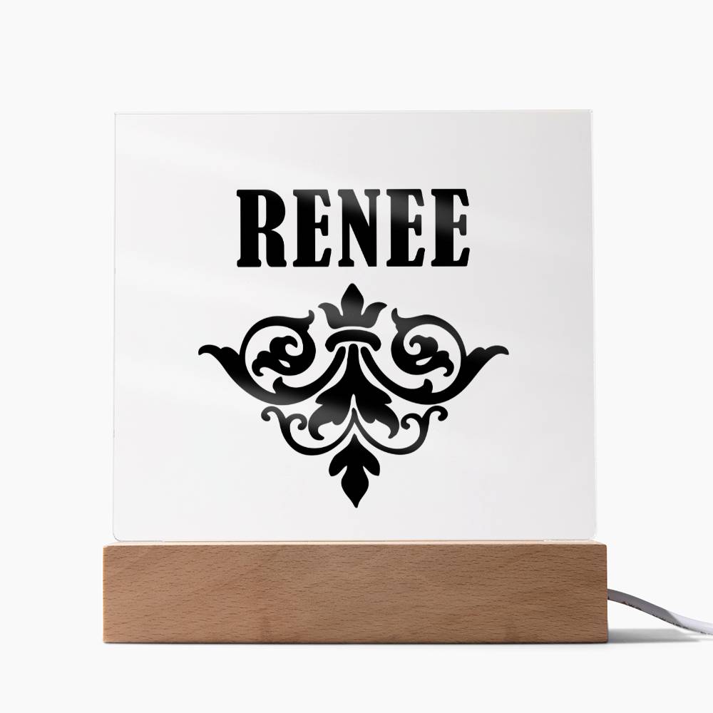 Renee v01 - Square Acrylic Plaque