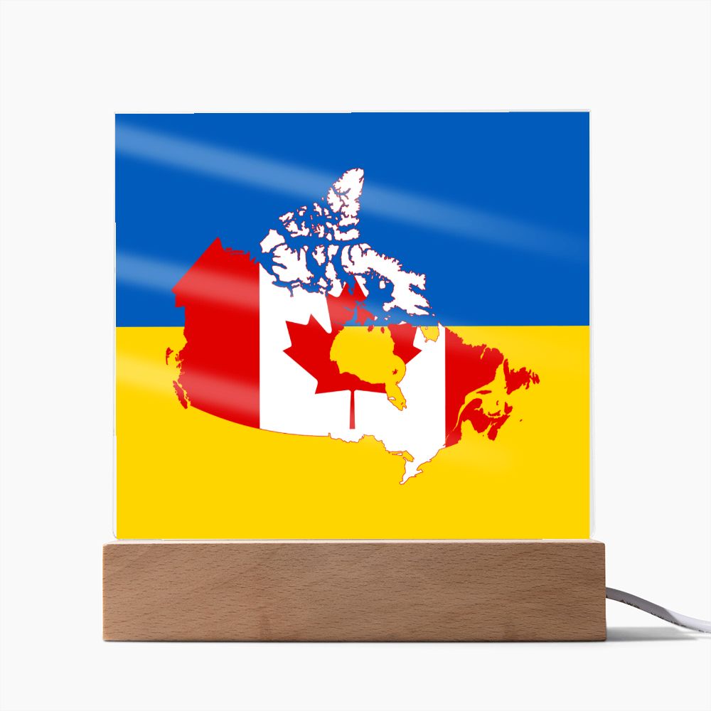 Ukrainian-Canadian - Square Acrylic Plaque