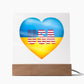 Ukrainian In The USA - Square Acrylic Plaque