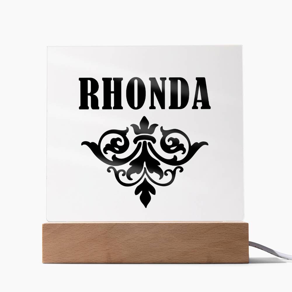 Rhonda v01 - Square Acrylic Plaque