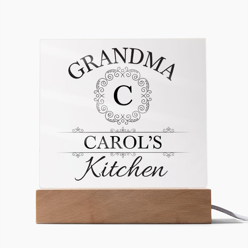 Grandma Carol's Kitchen - Square Acrylic Plaque