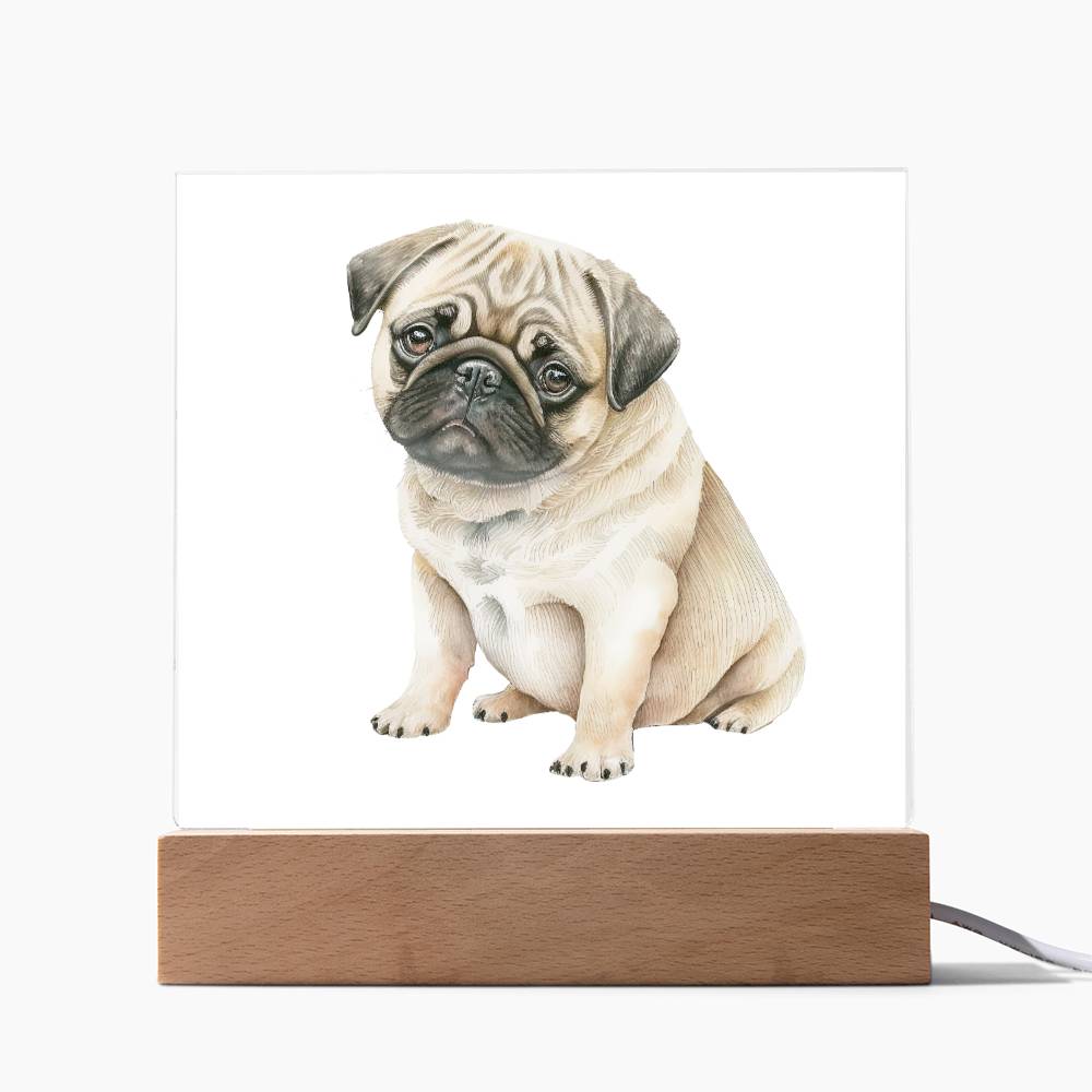 Dog Lover Collection (Watercolor) 12 - Square Acrylic Plaque