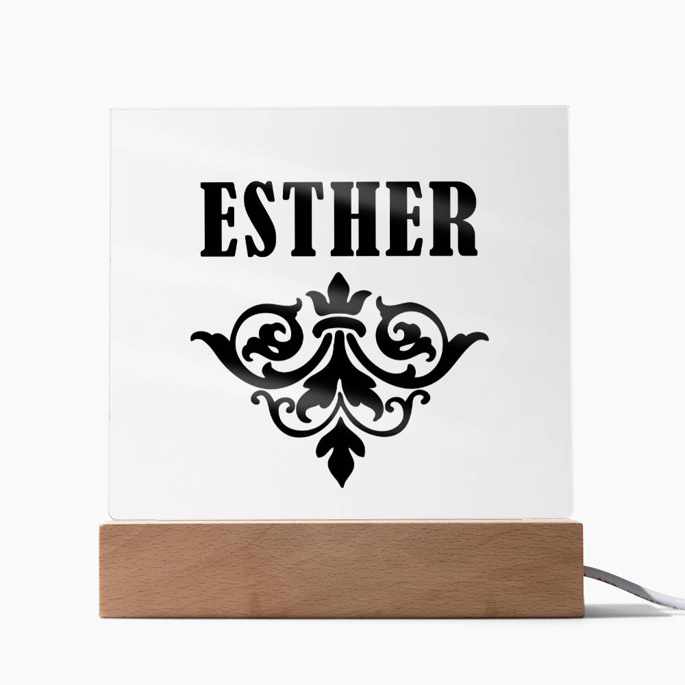 Esther v01 - Square Acrylic Plaque