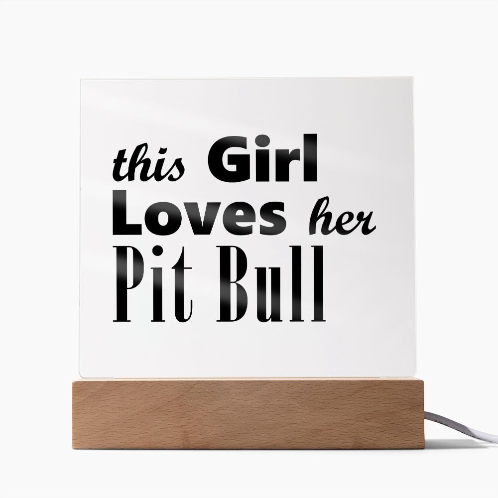 Pit Bull - Square Acrylic Plaque